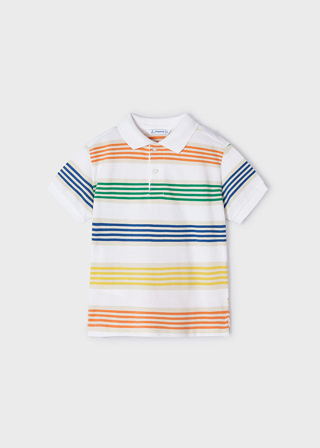 Mayoral 3108 Multicolour Stripes Short Sleeve Polo Shirt and 3269 Riviera Bermuda Shorts