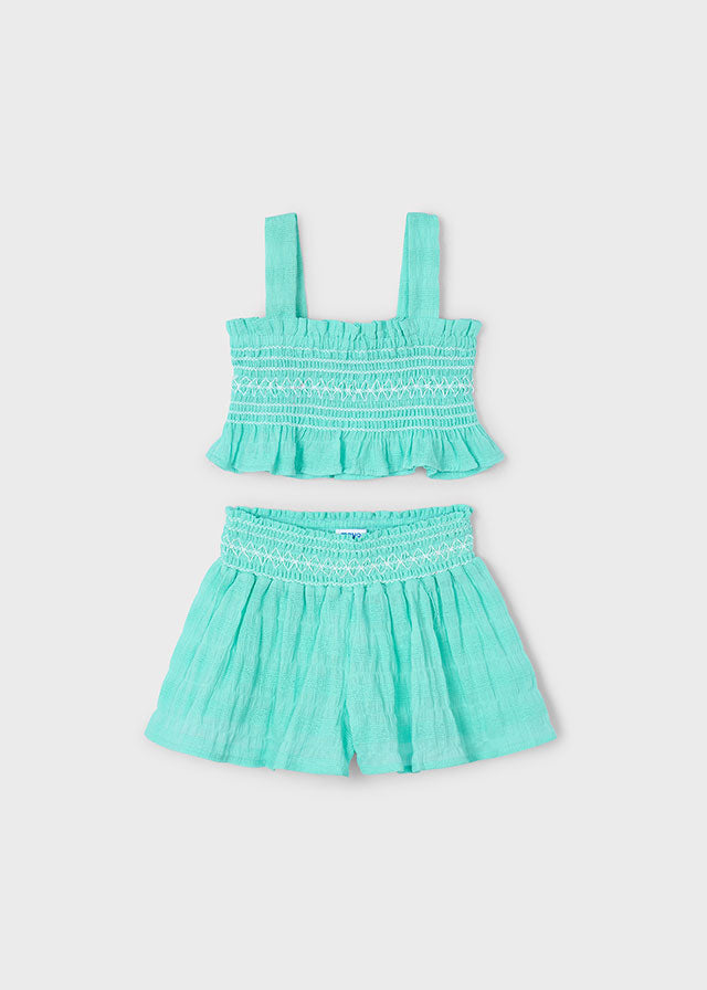 Pre-Order Mayoral 3216 Aqua Shorts Set