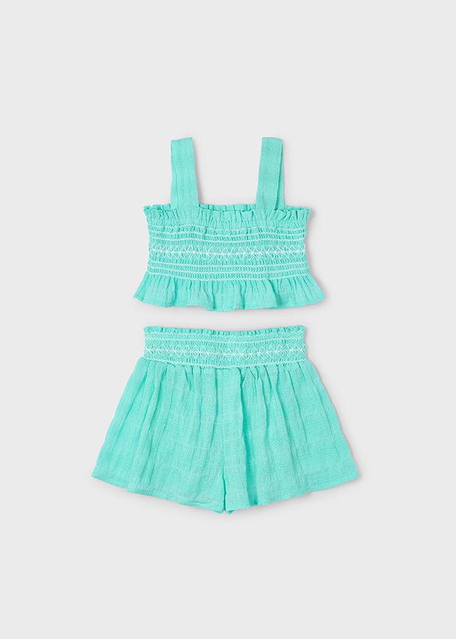 Pre-Order Mayoral 3216 Aqua Shorts Set